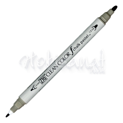 Zig Clean Color f Chalk Pastel Çift Uçlu Marker Kalem Gray 012