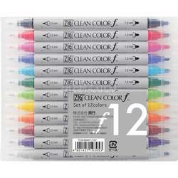 Zig - Zig Clean Color f Çift Uçlu Marker Kalem 12li Set