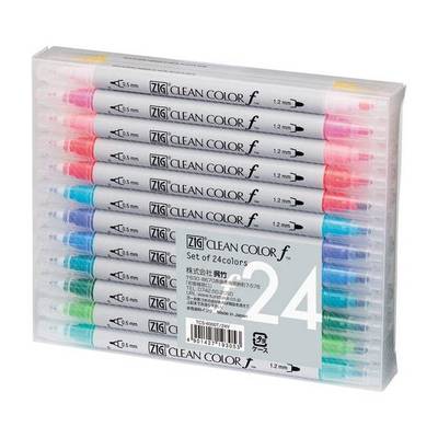 Zig Clean Color f Çift Uçlu Marker Kalem 24lü Set