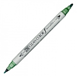 Zig - Zig Clean Color f Metallic Çift Uçlu Marker Kalem Green 121