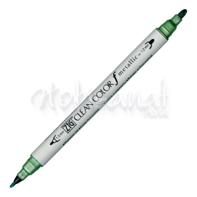 Zig Clean Color f Metallic Çift Uçlu Marker Kalem Green 121