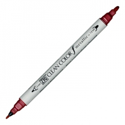 Zig - Zig Clean Color f Metallic Çift Uçlu Marker Kalem Red 126