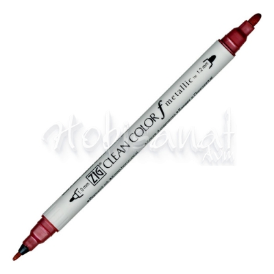 Zig Clean Color f Metallic Çift Uçlu Marker Kalem Red 126