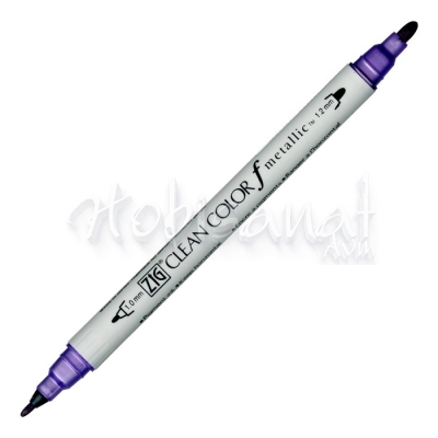 Zig Clean Color f Metallic Çift Uçlu Marker Kalem Violet 124