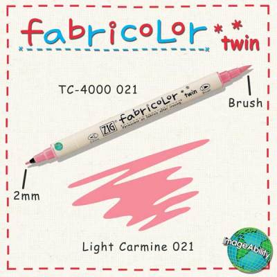 Zig Fabricolor Çift Uçlu Kumaş Kalemi 021 Light Carmine