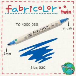 Zig - Zig Fabricolor Twin Çift Uçlu Kumaş Boyama Kalemi 030 Blue