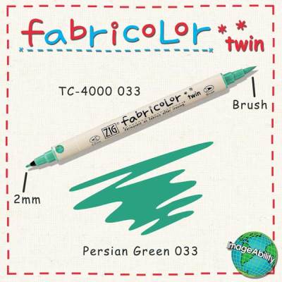 Zig Fabricolor Çift Uçlu Kumaş Kalemi 033 Persian Green