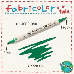 Zig - Zig Fabricolor Twin Çift Uçlu Kumaş Boyama Kalemi 040 Green