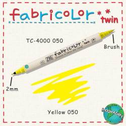 Zig - Zig Fabricolor Twin Çift Uçlu Kumaş Boyama Kalemi 050 Yellow