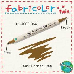 Zig - Zig Fabricolor Çift Uçlu Kumaş Kalemi 066 Dark Oatmeal