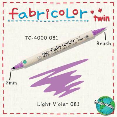 Zig Fabricolor Çift Uçlu Kumaş Kalemi 081 Light Violet