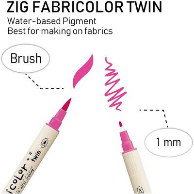 Zig Fabricolor Twin Çift Uçlu Kumaş Kalemi 12li Set