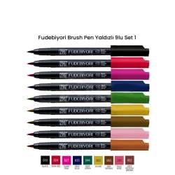 Zig - Zig Fudebiyori Brush Pen Yaldızlı 9lu Set 1