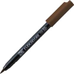 Zig - Zig Fudebiyori Brush Pen Yaldızlı 062 Dark Brown