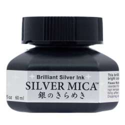 Zig - Zig Silver Mica Metalik Gümüş Mürekkep 60ml BA302-6