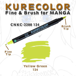 Zig - Zig Kurecolor Brush for Manga Çizim Kalemi 124 Yellow Green