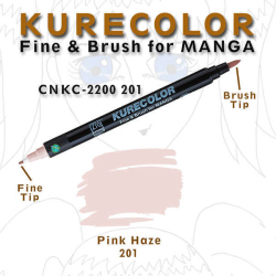 Zig - Zig Kurecolor Fine & Brush for Manga Çizim Kalemi 201 Pink Haze