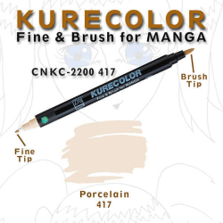 Zig - Zig Kurecolor Fine & Brush for Manga Çizim Kalemi 417 Porcelaın