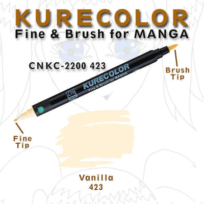 Zig Kurecolor Fine & Brush for Manga Çizim Kalemi 423 Vanilla