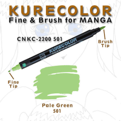 Zig - Zig Kurecolor Fine & Brush for Manga Çizim Kalemi 501 Pale Green