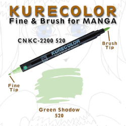 Zig - Zig Kurecolor Brush for Manga Çizim Kalemi 520 Green Shadow