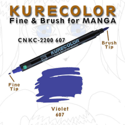 Zig - Zig Kurecolor Fine & Brush for Manga Çizim Kalemi 607 Violet