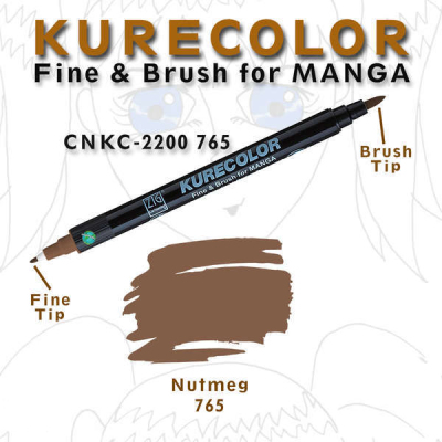 Zig Kurecolor Fine & Brush for Manga Çizim Kalemi 765 Nutmeg