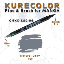 Zig - Zig Kurecolor Brush for Manga Çizim Kalemi 808 Natural Gray