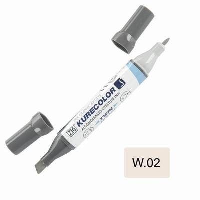 Zig Kurecolor KC3000 Twin S Marker W.02 Warm Gray 2