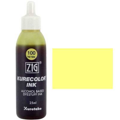 Zig Kurecolor Refill Ink Mürekkep 100 Pale Yellow 25ml