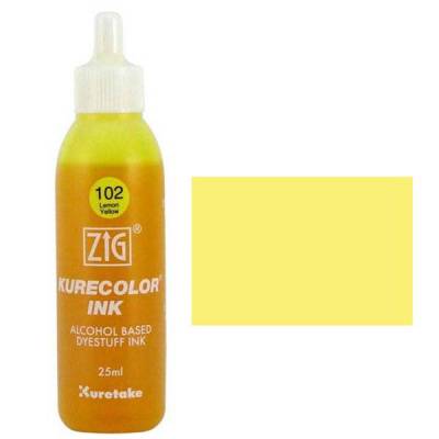 Zig Kurecolor Refill Ink Mürekkep 102 Lemon Yellow 25ml