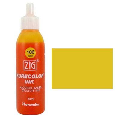 Zig Kurecolor Refill Ink Mürekkep 106 Yellow 25ml