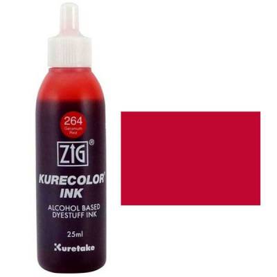 Zig Kurecolor Refill Ink Mürekkep 264 Geranium Red 25ml