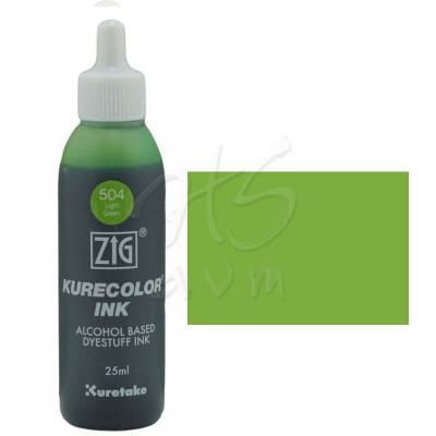 Zig Kurecolor Refill Ink Mürekkep 504 Light Green 25ml