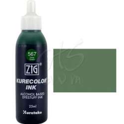 Zig - Zig Kurecolor Refill Ink Mürekkep 567 Deep Green 25ml