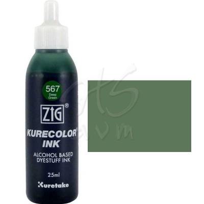 Zig Kurecolor Refill Ink Mürekkep 567 Deep Green 25ml