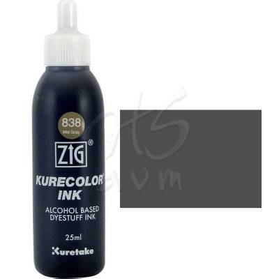 Zig Kurecolor Refill Ink Mürekkep 838 Mid Gray 25ml