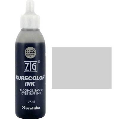 Zig Kurecolor Refill Ink Mürekkep C02 Cool Gray 2 25ml