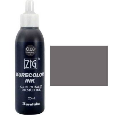 Zig Kurecolor Refill Ink Mürekkep C08 Cool Gray 8 25ml