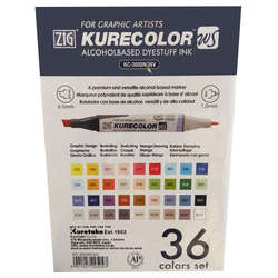 Zig Kurecolor Twin Karışık Renkler 36lı Marker Set - 5
