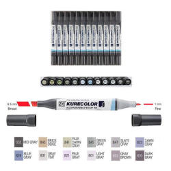 Zig - Zig Kurecolor Twin S Marker KC3000 12li Set 12B7