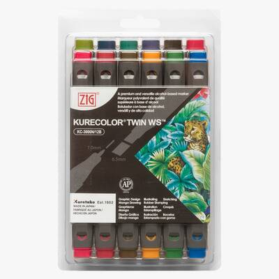 Zig Kurecolor Twin WS Marker KC3000N 12li Set 12B6