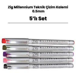 Zig - Zig Millennium Teknik Çizim Kalemi 0.5mm 5li Set