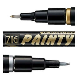 Zig Painty Çift Taraflı Metalik Altın-Gümüş Boya Markörü - 3