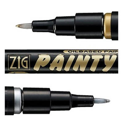 Zig Painty Çift Taraflı Metalik Altın-Gümüş Boya Markörü