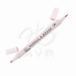 Zig - Zig Scroll Brush Çift Çizgi-Fırça Uç Kaligrafi Kalem-Baby Pink