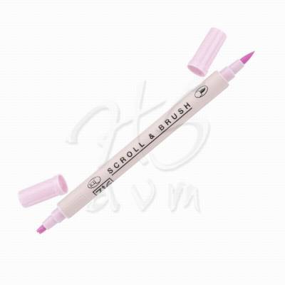 Zig Scroll Brush Çift Çizgi-Fırça Uç Kaligrafi Kalem-Candy Pink