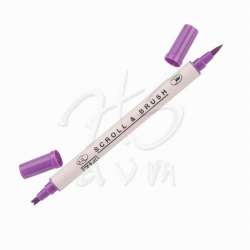 Zig - Zig Scroll Brush Çift Çizgi-Fırça Uç Kaligrafi Kalem-Fuchsia