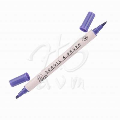 Zig Scroll Brush Çift Çizgi-Fırça Uç Kaligrafi Kalem-Orchid