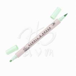 Zig - Zig Scroll Brush Çift Çizgi-Fırça Uç Kaligrafi Kalem-Pale Mint